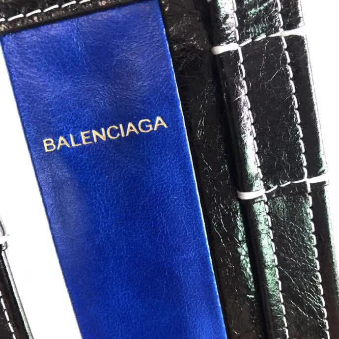 BALENCIAG巴黎世家 BALENCICGA BAZAR SHOPPER 2020新款 XS號 手提肩背包 黑藍白  BL1121